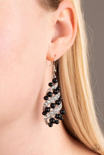 Load image into Gallery viewer, Ballroom Waltz Papazzai Black Bling Earrings