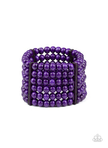 Diving in Maldives Papazzai Purple Wood Bracelet