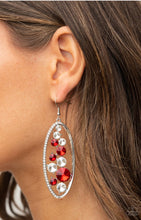 Load image into Gallery viewer, Rock Candy Bubbly - Red Bling Earrings