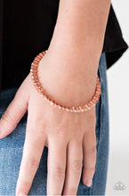 Load image into Gallery viewer, Seven Figure Fabulous Copper Peach Rhinestones Bangle Papazzai Bracelet