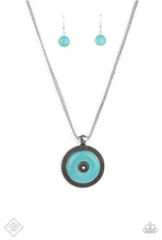 Load image into Gallery viewer, EPICENTER of Attention Papazzai Blue Necklace