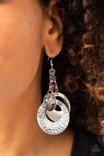 Load image into Gallery viewer, Wanderlust Garden Papazzai Purple Earrings