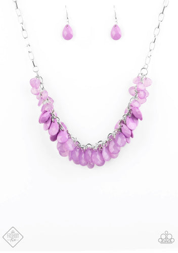 Colorfully Clustered Purple Paparazzi Necklace