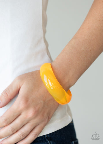 Major Material Girl Papazzai Orange Acrylic Bracelet