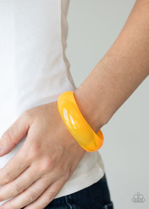 Major Material Girl Papazzai Orange Acrylic Bracelet