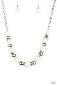 THE RULING CLASS PAPARAZZI WHITE STONE NECKLACE