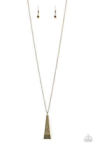 Prized Pendulum Papazzai Brass Necklace