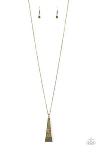 Prized Pendulum Papazzai Brass Necklace