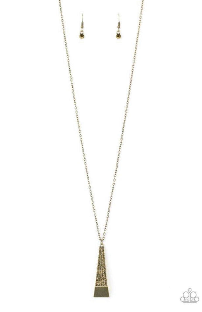 Prized Pendulum Papazzai Brass Necklace