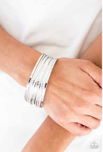 Am I BRIGHT? Papazzai Silver Set of 9 Bangle Bracelets