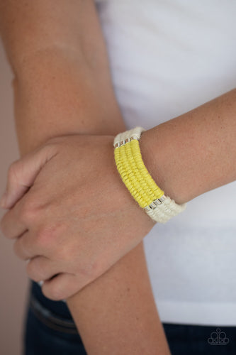 Hot Cross BUNGEE Papazzai Yellow Bracelet