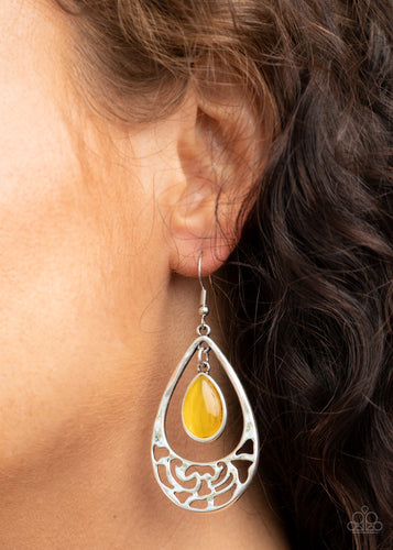 DEW You Feel Me? Papazzai Yellow Earrings