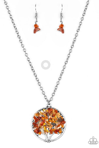 Naturally Nirvana Papazzai Orange Necklace