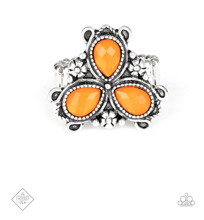 Ambrosial Garden Paparazzi Orange Ring