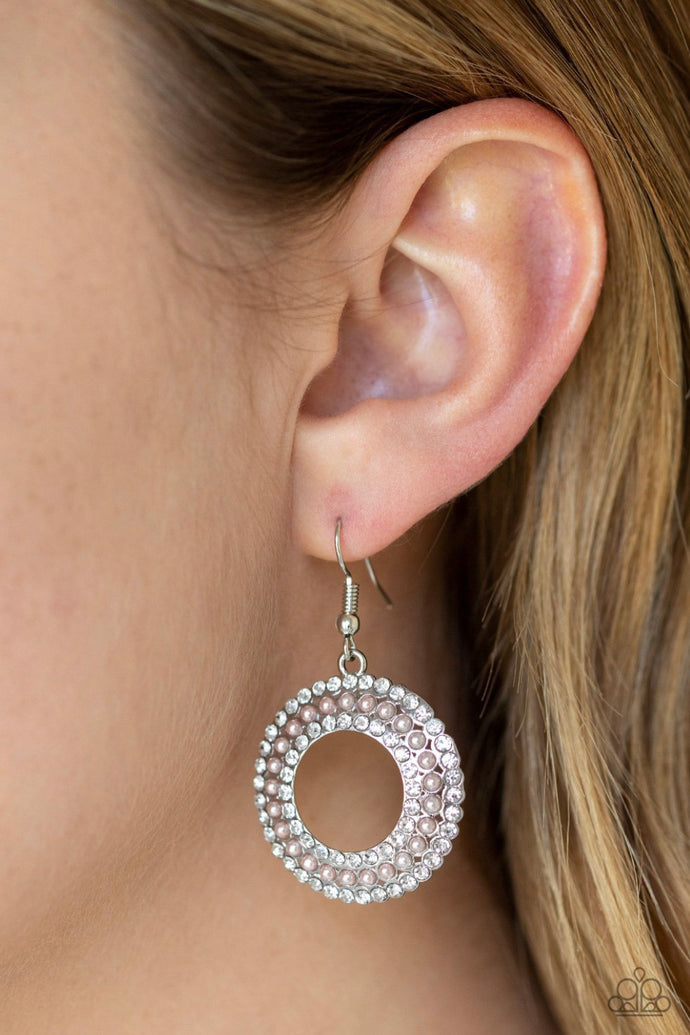 SPARKLE SPLURGE PAPAZZAI PINK EARRINGS