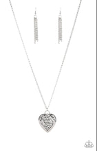 Load image into Gallery viewer, Victorian Valentine Papazzai Silver Long Necklace