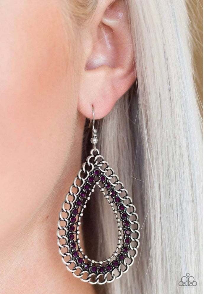 Mechanical Marvel Papazzai Purple Earrings