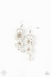 Ageless Applique Papazzai White Pearl Earrings