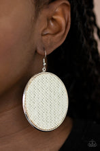 Load image into Gallery viewer, Wonderfully Woven Papazzai White Earrings