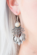 Load image into Gallery viewer, A Bit On The Wildside Paparazzi White Stone Earrings