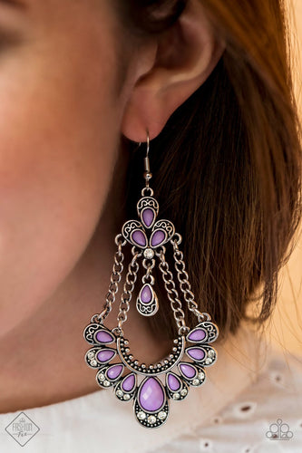 Unique Chic Papazzai Purple Earrings