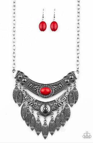 Island Queen Papazzai Red Necklace