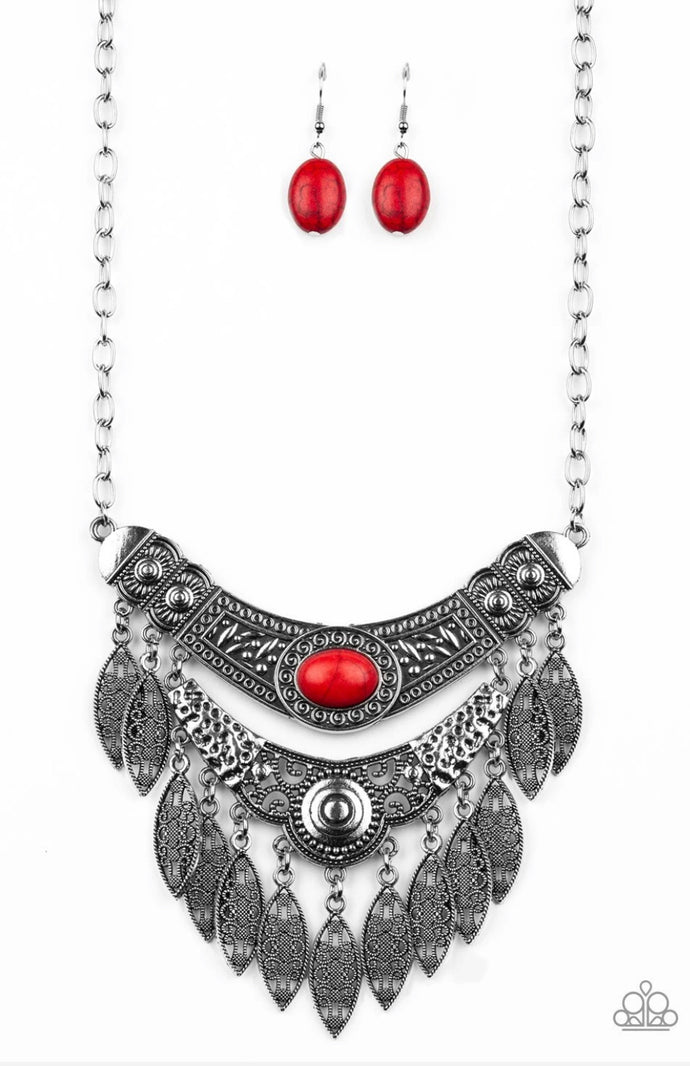 Island Queen Papazzai Red Necklace